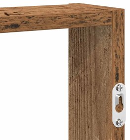 antik fa színű szerelt fa fali polc 43 x 9 x 60 cm