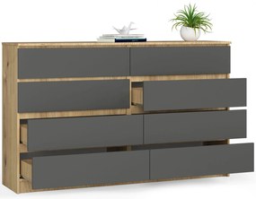 Komód Koa IV (artisan tölgy  + szürke). Akció -15%. 1070717
