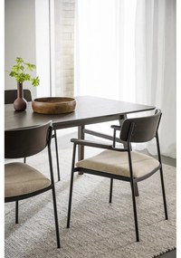 Krémszínű-sötétbarna étkezőszék szett 2 db-os Maymont – Rowico