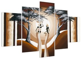 Orientális kép két nő és a fa (150x105 cm)