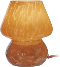 VERRE üveg asztali lámpa 18cm, borostyánszín