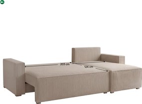 Univerzális ülőgarnitúra, szürkésbézs Taupe, APERO ROH