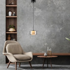 Paul Neuhaus modern függeszték rika fekete füstös pln2112-18