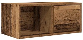 antik fa színű szerelt fa TV-szekrény 60x31x25,5 cm