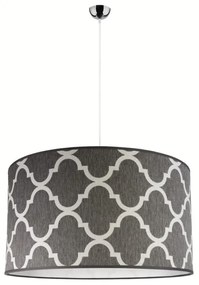 Duolla - Csillár zsinóron MAROKO 1xE27/40W/230V átm. 45 cm szürke/fehér