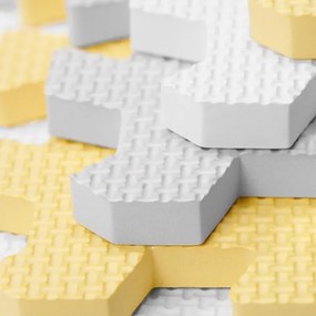 KINDERKRAFT LUNO 30 db szürke/sárga hab puzzle játék