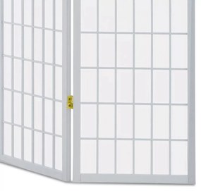 3 részes fa paraván, tömör lucfenyő, fehér színben, matt lakkozás Belföldi Raktárról