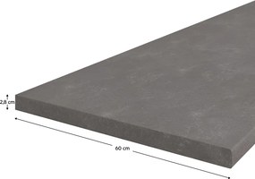 Munkalap, 2,8 cm vastag, Metalic brown szürke