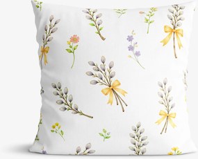 Goldea tavaszi díszpárnahuzat - barka mintás 45 x 45 cm