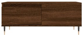 Barna tölgyszínű szerelt fa dohányzóasztal 90x50x36,5 cm