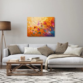 Üveg kép - Színes virágok festése (70x50 cm)