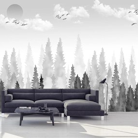 Fotótapéta - Akvarell erdő (147x102 cm)