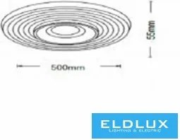 ELDLUX C40-BN Kerek Mennyezeti Lámpa IP20
