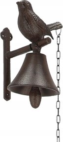 Öntöttvas Ajtócsengő Madár lánccal Öntöttvas harang Madárral Erős