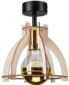 Felületre szerelhető csillár LANDO 1xE27/15W/230V bükkfa