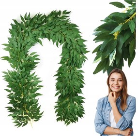 Mesterséges Kúszónövény Ruszkusz Girland Prémium Levelek 2m