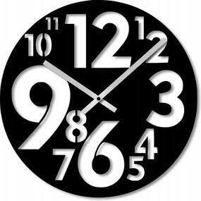 Falióra 50 cm Falióra Nagy Fekete Óra Modern