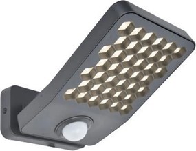 LUTEC 7801602118 ATLANTIS Fali Lámpa Mozgásérzékelővel Szürke LED IP44