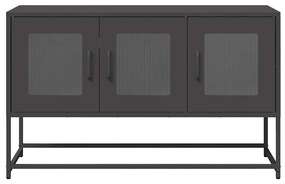 fekete hidegen hengerelt acél TV-szekrény 100,5x39x60,5 cm