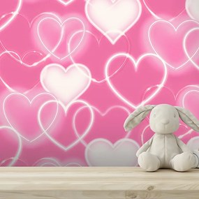 Arthouse Signature 2 Neon Heart Wall pink-rózsaszín szíves papír tapéta – 100222AH