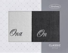 Törölköző szett 2 db-os Ő 2x70/140 ezüst/acél