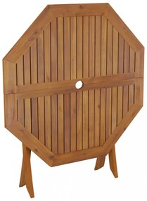 tömör akácfa összecsukható kerti asztal 90 x 75 cm