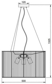 Lámpa Mennyezeti lámpatest FORESTO 2, 5772, AC220-240V, 50/60Hz, 3*E27, max.40W, átmérő 50 cm, fekete