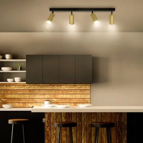 Brilagi - Spotlámpa SELE GOLDEN 4xGU10/30W/230V fekete/arany