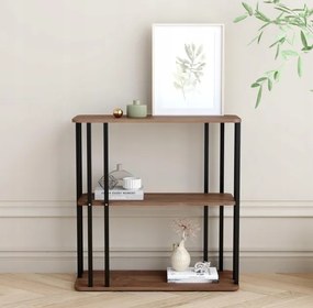 Keskeny konzolasztal 60x24x63 cm ipari 3 polcos