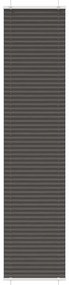 pliszírozott redőny fekete 50x200 cm szövetszélesség 49,4 cm