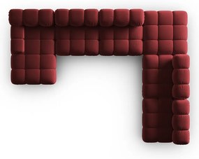 Piros bársony kanapé 379 cm Bellis – Micadoni Home