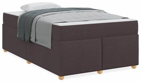 Ágykeret matracmal sötétbarna 120 x 200 cm szövet