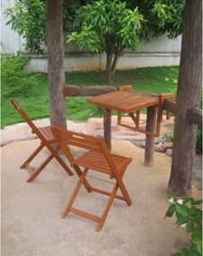 Balcony Berkeley 2 db eukaliptusz szék és függő erkély asztal - Garden Pleasure