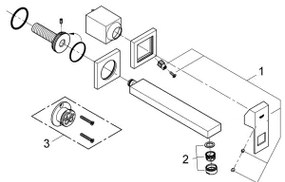 GROHE 23447000 - EUROCUBE 231 mm-es mosdócsaptelep, fényes króm