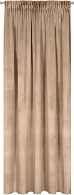 Függöny 140x270 Rosa bézs sötét velúr kész szalag D91