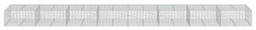 horganyzott vas gabion kosár fedéllel 800 x 100 x 50 cm