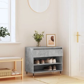 betonszürke szerelt fa cipőszekrény 70x36x60 cm
