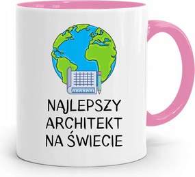 Rózsaszín Építész Bögre A Világ Legjobbja fényképes nyomtatással