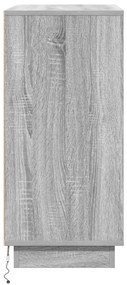 LED-es szekrény, szürke sonoma, 71x34,5x75 cm, műszaki fa