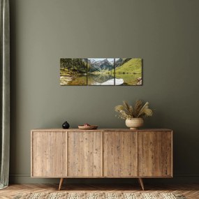 Kép - Seealpsee, svájci tó (órával) (90x30 cm)