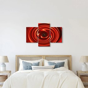 Absztrakt kép - piros spirál (90x60 cm)