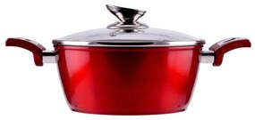 RCK Metal Red Line tapadásmentes alumínium lábas üvegfedővel 22cm, 2.6L, indukciós 10396
