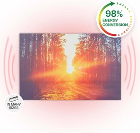 Klarstein Wonderwall Air Art Infinite, infravörös hősugárzó, 90 x 60 cm, 580 W, fali, kép, távirányító