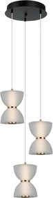 Italux glamour modern függeszték tica fehér fekete itxpnd-83949-3-bk