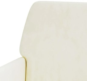 vidaXL krémszínű bársonypad 108x79x79 cm