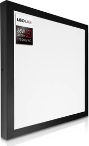 Falra szerelhető Led panel 36W Nw fekete 40x40cm Plafon mennyezeti lámpa négyzet