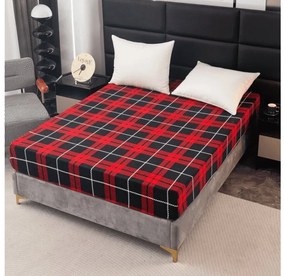 Mikroplüss lepedő ALBURY 200x200 cm piros