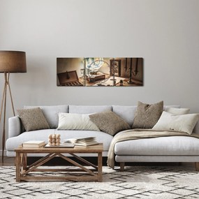 Kép - utazási asztal (órával) (90x30 cm)