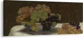 Kép - Henri Fantin-Latour, Still Life with Grapes and a Carnation, reprodukciók (120x50 cm)