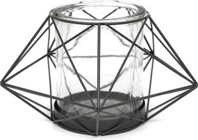 Grafit Gyertyatartó Csillag 14x23 Fém Tea Light